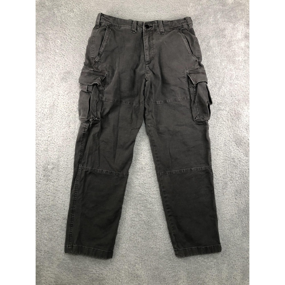 Abercrombie & Fitch Cargo Pants Mens 31x28 (Tag 31x30) Gray Mid Rise